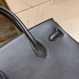 Close-up detail of understated bag design