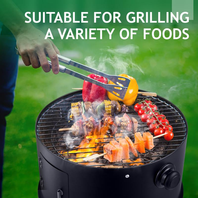 Smoker Carbon Grill, Portable Charcoal BBQ Barrel Grill