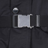 Close-up of Bottega Veneta jackets hardware and fine stitching