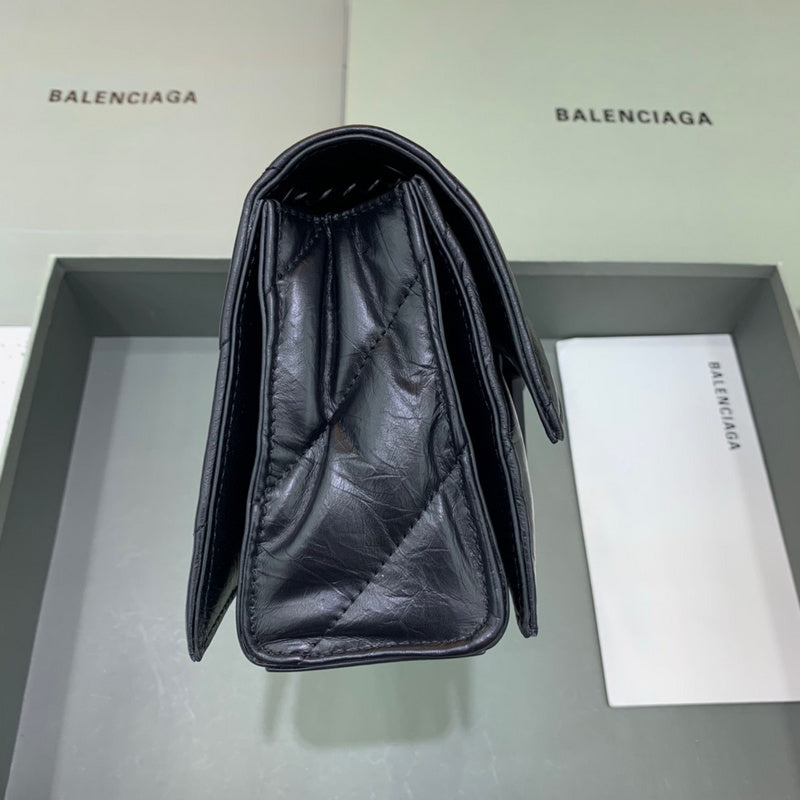 Contemporary Premium PU Leather Handbag - Smooth Faux-Leather Exterior | Women's Statement Accessory #279 - back view (image 4) of designer-inspired handbag