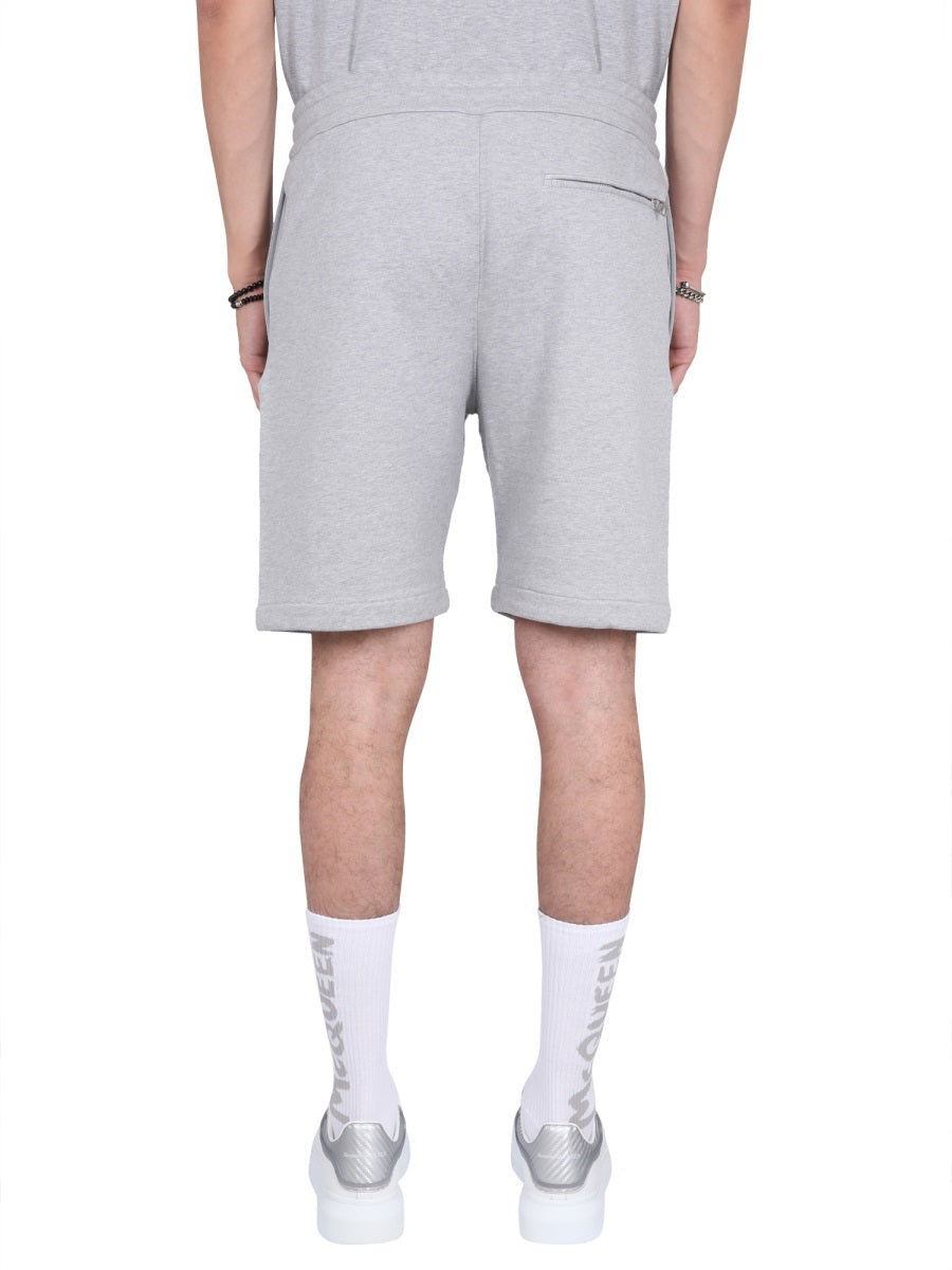 Alexander McQueen Shorts? Alexander Mcqueen Men Bermuda Shorts With Graffiti Logo Print Everyday Lightweight Designer Shorts