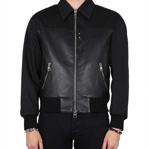 Alexander McQueen Jackets? Alexander Mcqueen Men Leather Bomber Jacket Luxury Designer Outerwear Jacket