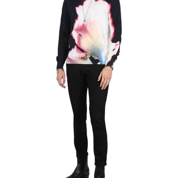 Alexander McQueen Accessories? Alexander Mcqueen Men Jersey With Solarised Flower Print Luxury Designer Fashion Accessory