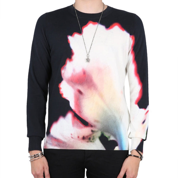 Alexander McQueen Accessories? Alexander Mcqueen Men Jersey With Solarised Flower Print Luxury Designer Fashion Accessory