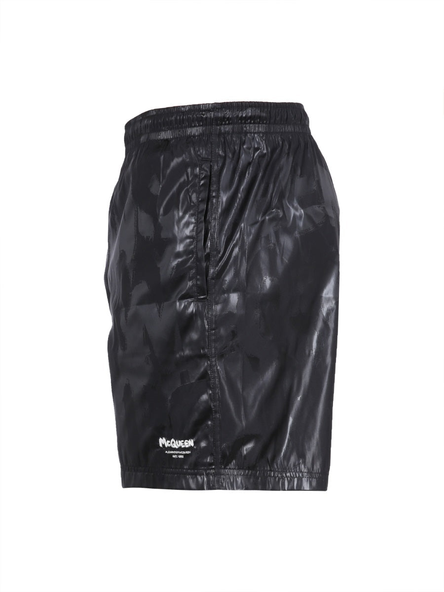 Alexander McQueen Accessories? Alexander Mcqueen Men Graffiti Print Swimsuit Luxury Designer Fashion Accessory