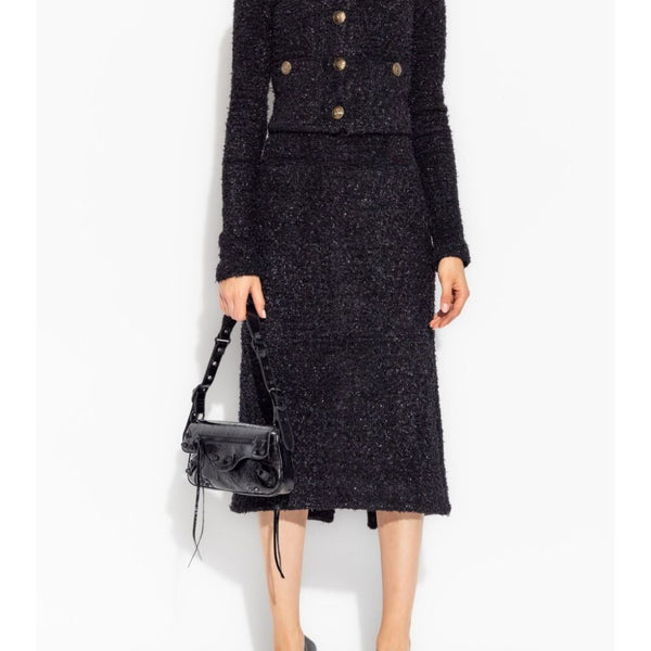 Balenciaga Skirts? BALENCIAGA Chic Midi Skirt for Women - FW24 Collection Chic Everyday Designer Skirt