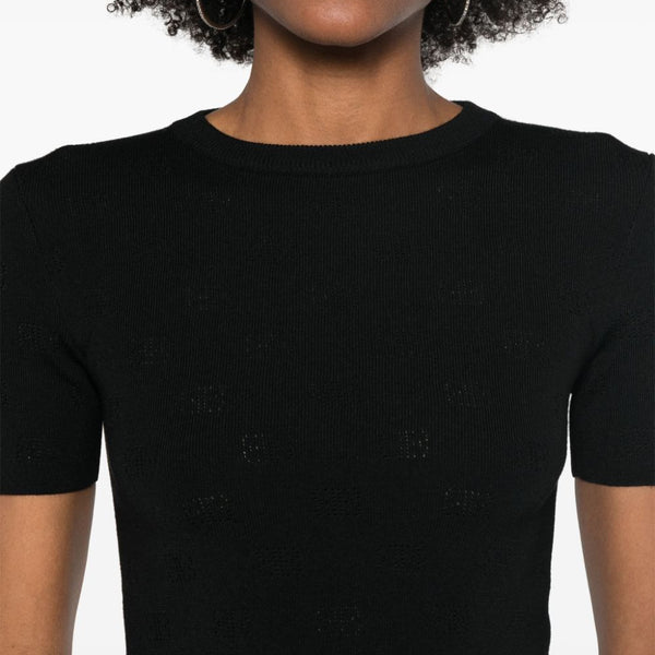 Balenciaga Sweaters? BALENCIAGA Open-Knit Wool Top for Women Luxury Designer Knit Sweater