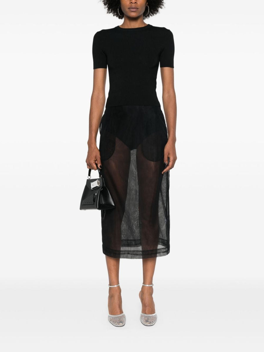 Balenciaga Sweaters? BALENCIAGA Open-Knit Wool Top for Women Luxury Designer Knit Sweater