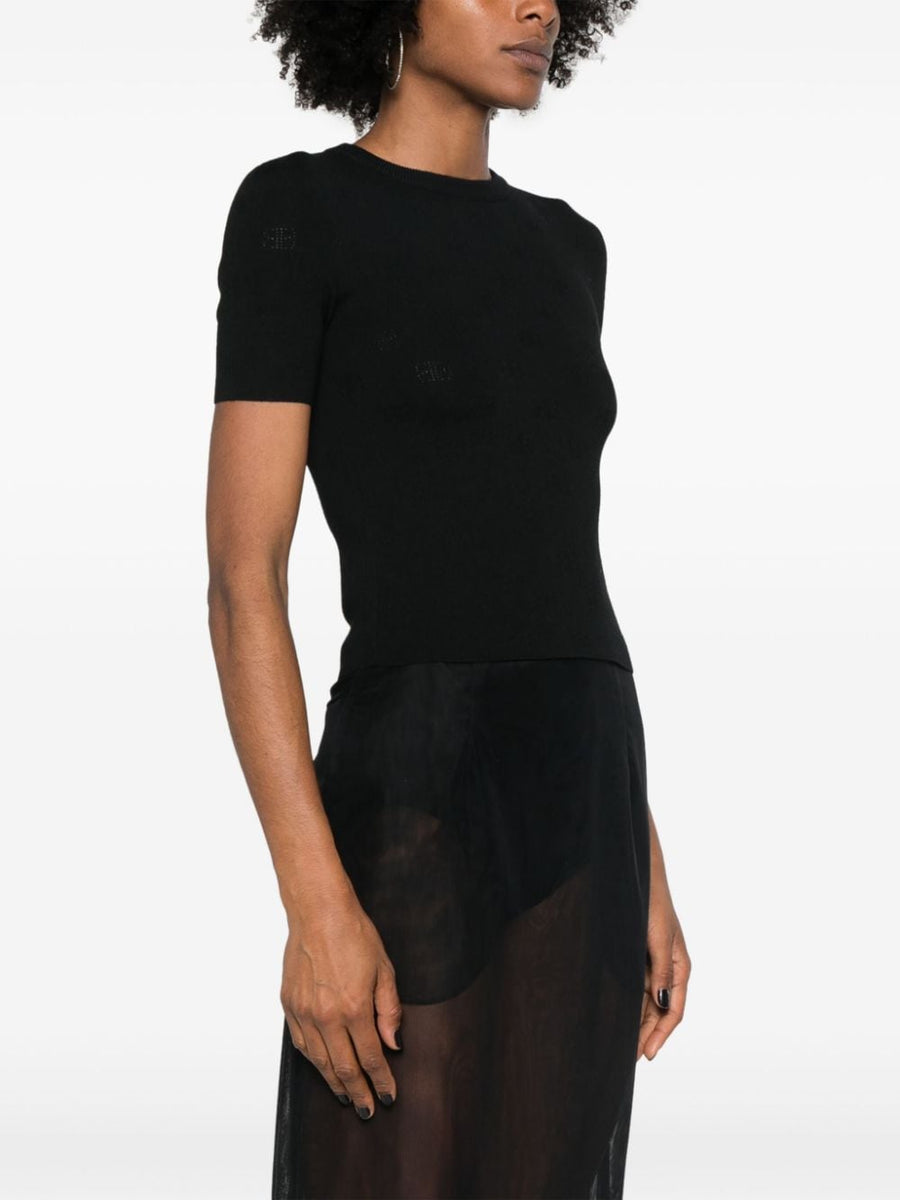 Balenciaga Sweaters? BALENCIAGA Open-Knit Wool Top for Women Luxury Designer Knit Sweater