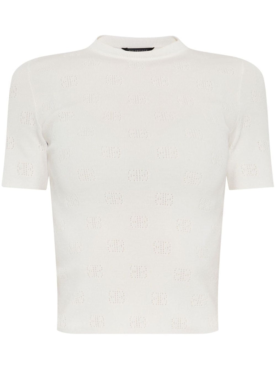 Balenciaga Sweaters? BALENCIAGA Open-Knit Wool Top for Women Luxury Designer Knit Sweater