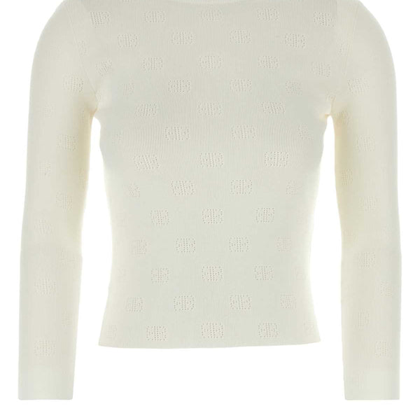 Balenciaga Sweaters? BALENCIAGA Women's Cropped Mini Wool Blend Sweater Luxury Designer Knit Sweater