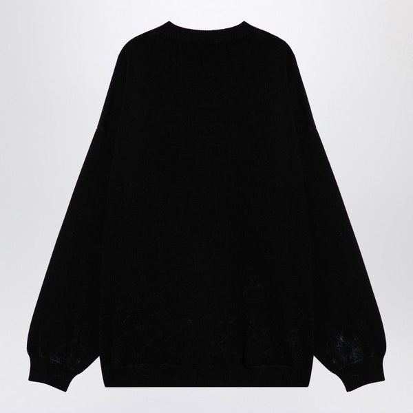 Balenciaga Sweaters? BALENCIAGA Oversized Cotton Blend Crew Neck Jumper with Print Premium Casual Designer Knitwear