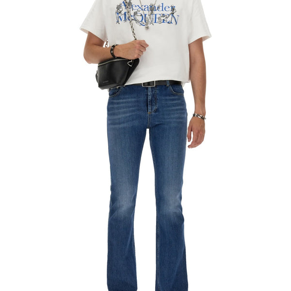 Alexander McQueen T-Shirts? Alexander Mcqueen Men T-Shirt With Logo Premium Designer Cotton T-Shirt
