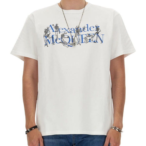 Alexander McQueen T-Shirts? Alexander Mcqueen Men T-Shirt With Logo Premium Designer Cotton T-Shirt