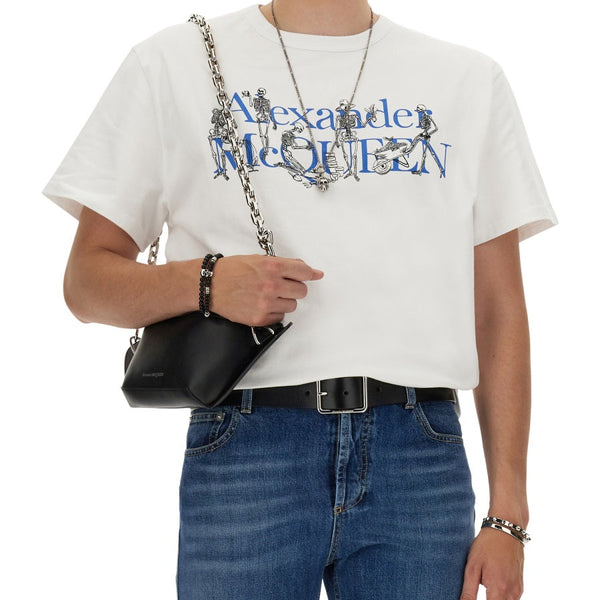 Alexander McQueen T-Shirts? Alexander Mcqueen Men T-Shirt With Logo Premium Designer Cotton T-Shirt