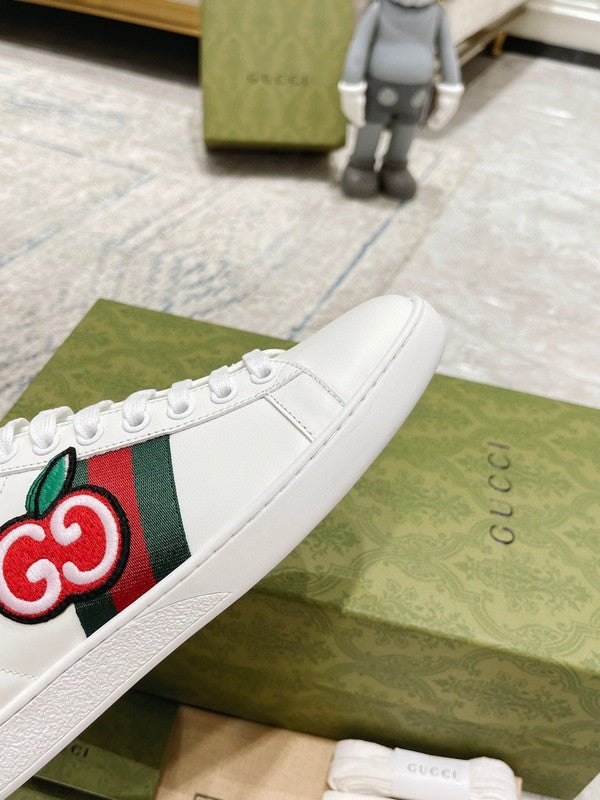 Gucci sneakers detailed view showing premium designer craftsmanship