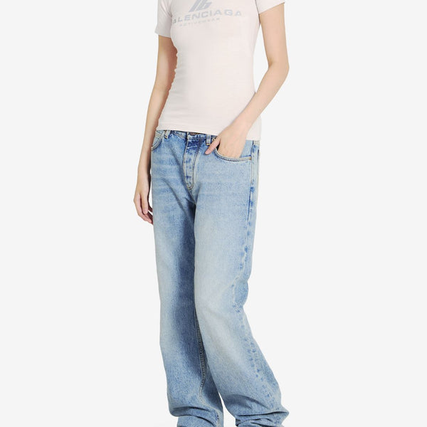 Balenciaga Jeans- BALENCIAGA Distressed Hem Women's Jeans Premium Designer Denim Jeans