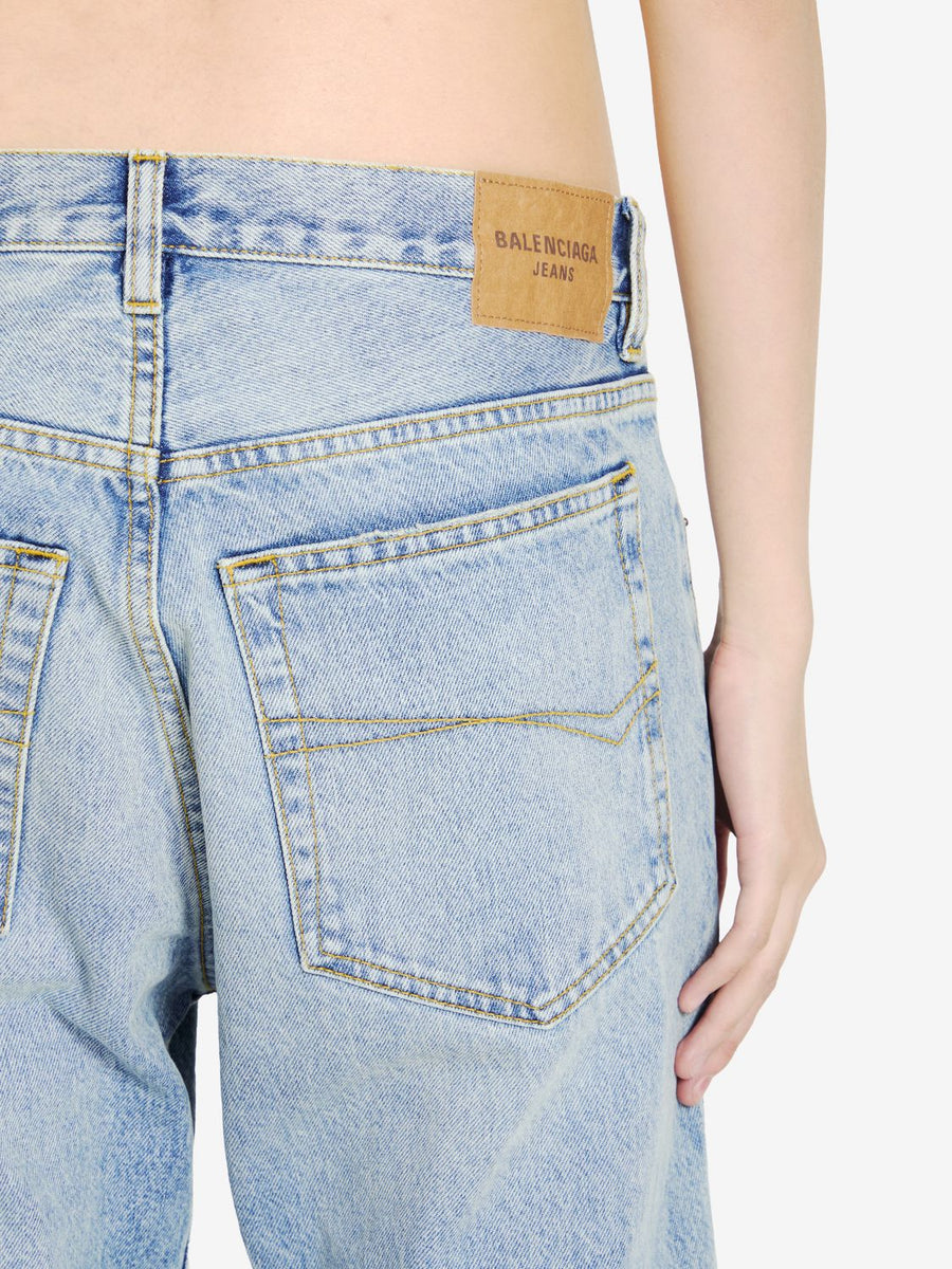 Balenciaga Jeans- BALENCIAGA Distressed Hem Women's Jeans Premium Designer Denim Jeans