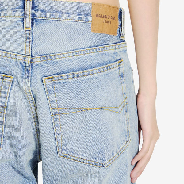 Balenciaga Jeans- BALENCIAGA Distressed Hem Women's Jeans Premium Designer Denim Jeans