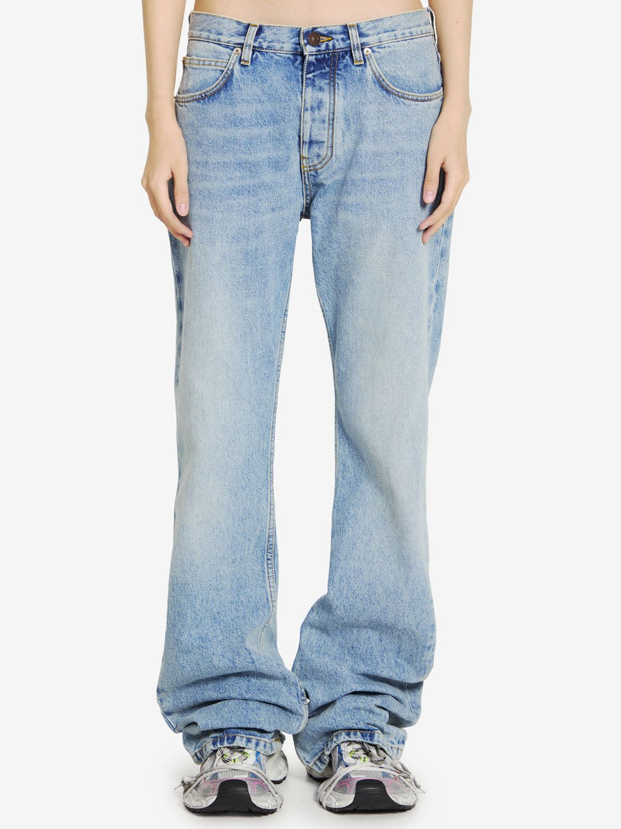 Balenciaga Jeans- BALENCIAGA Distressed Hem Women's Jeans Premium Designer Denim Jeans