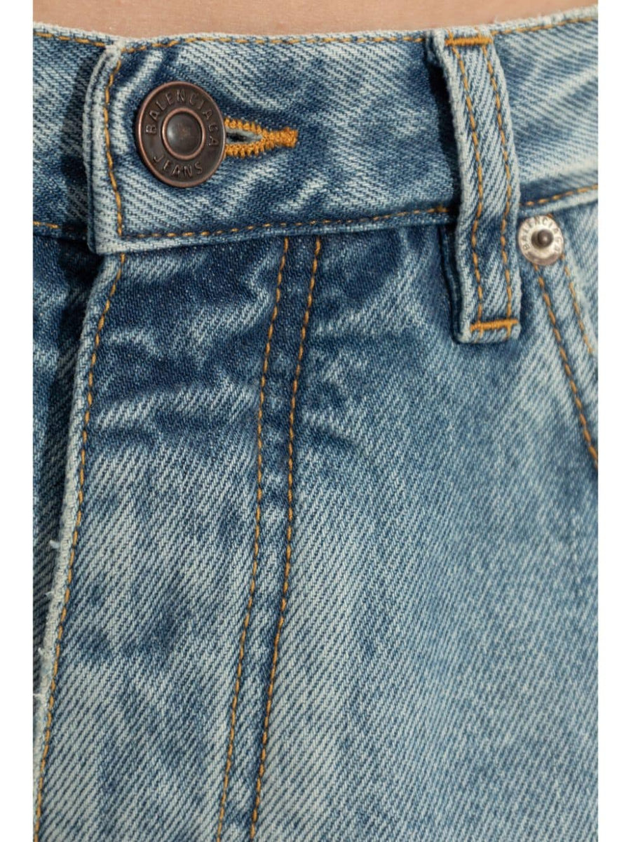 Balenciaga Jeans- BALENCIAGA Low-Waist Classic Denim Jeans for Women - Long Length Premium Designer Denim Jeans