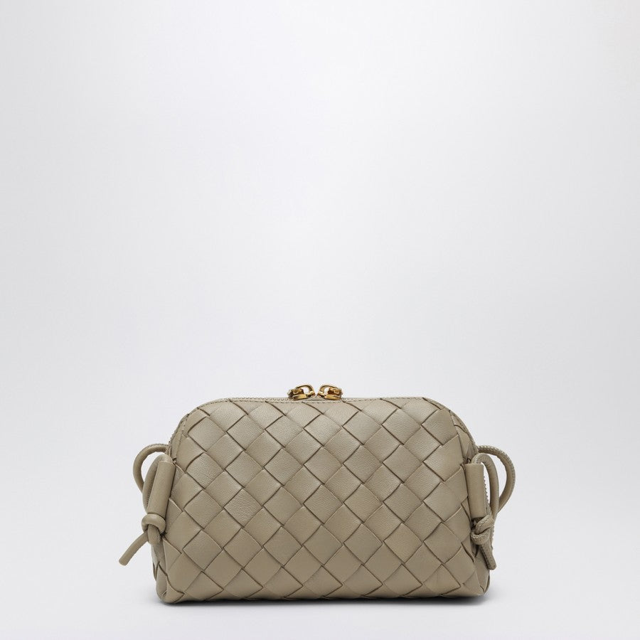 Close-up of Bottega Veneta shoulder bags hardware and fine stitching