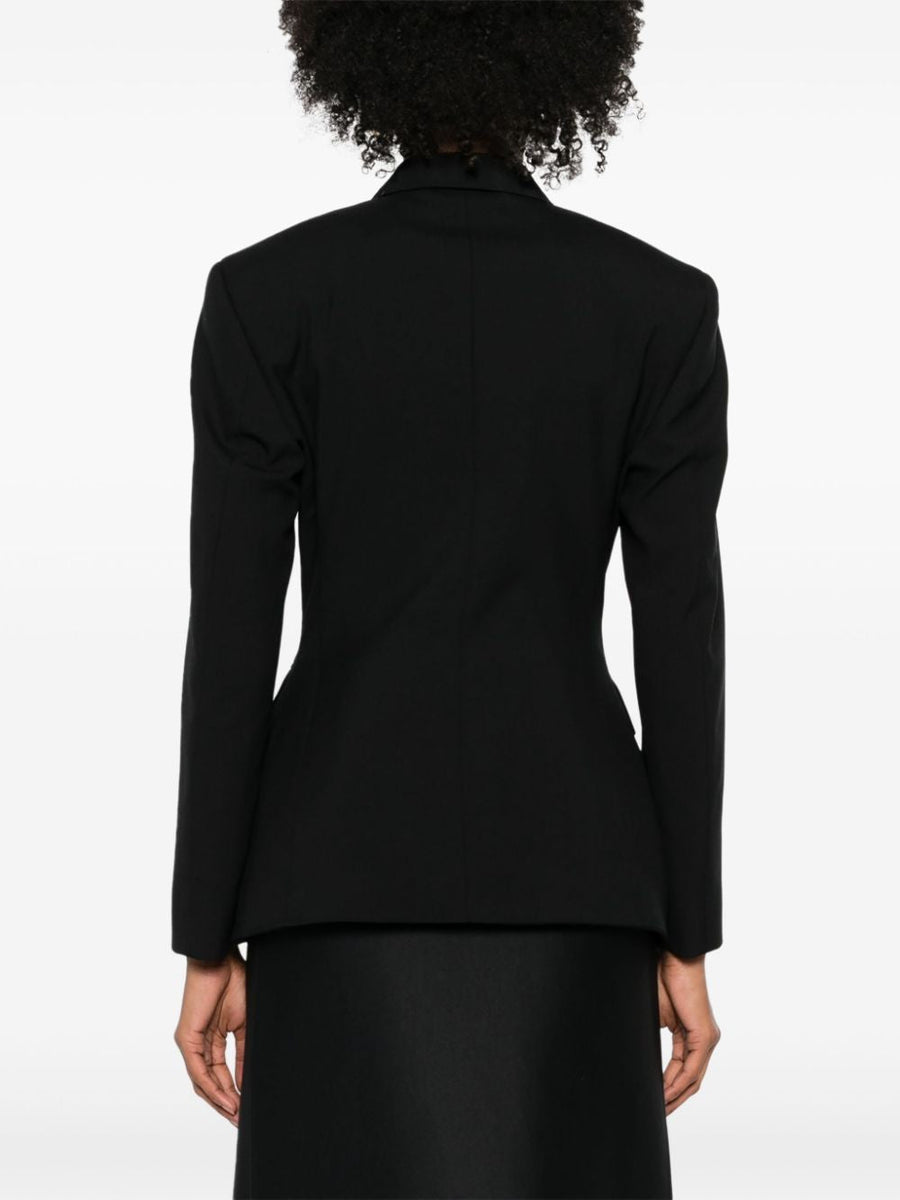 Balenciaga Jackets- BALENCIAGA Hourglass Jacket in Wool - Fitted Cut for Women Luxury Designer Outerwear Jacket