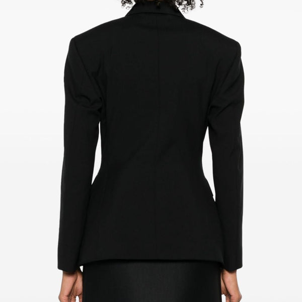 Balenciaga Jackets- BALENCIAGA Hourglass Jacket in Wool - Fitted Cut for Women Luxury Designer Outerwear Jacket
