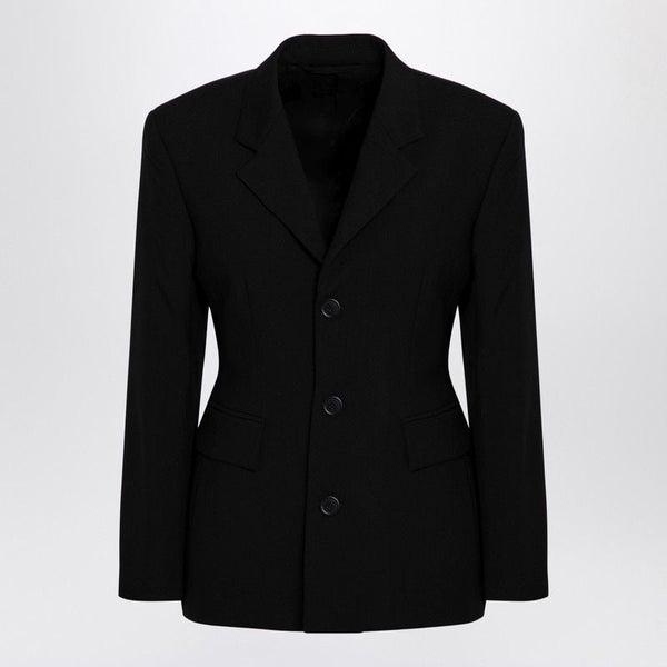 Balenciaga Jackets- BALENCIAGA Hourglass Jacket in Wool - Fitted Cut for Women Luxury Designer Outerwear Jacket