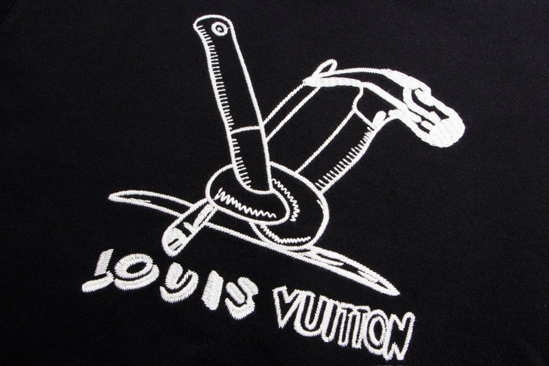 Full styled look of Louis Vuitton luxury clothing with tailored silhouette