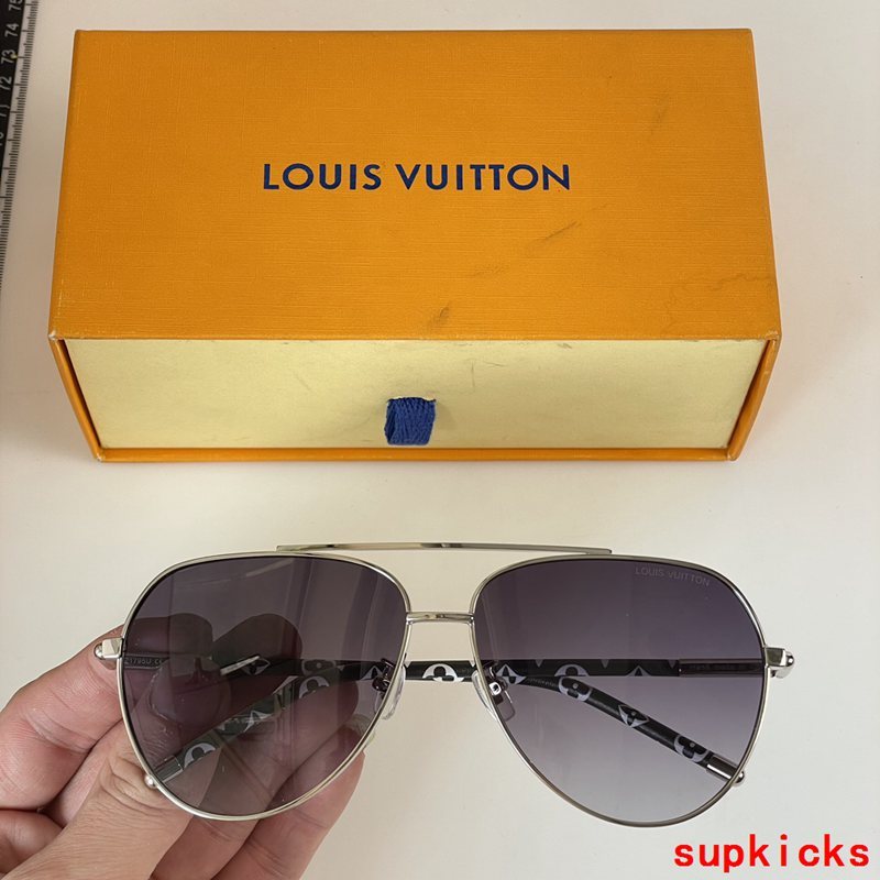 Side view of Louis Vuitton unisex sunglasses
