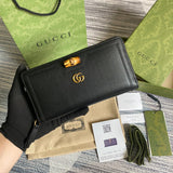 Side profile of chic classic women's handbag – women's statement bag