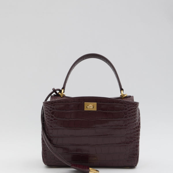 Balenciaga Bags? BALENCIAGA Mini Handbag with Crocodile Embossing - FW25 Luxury Designer Leather Handbag
