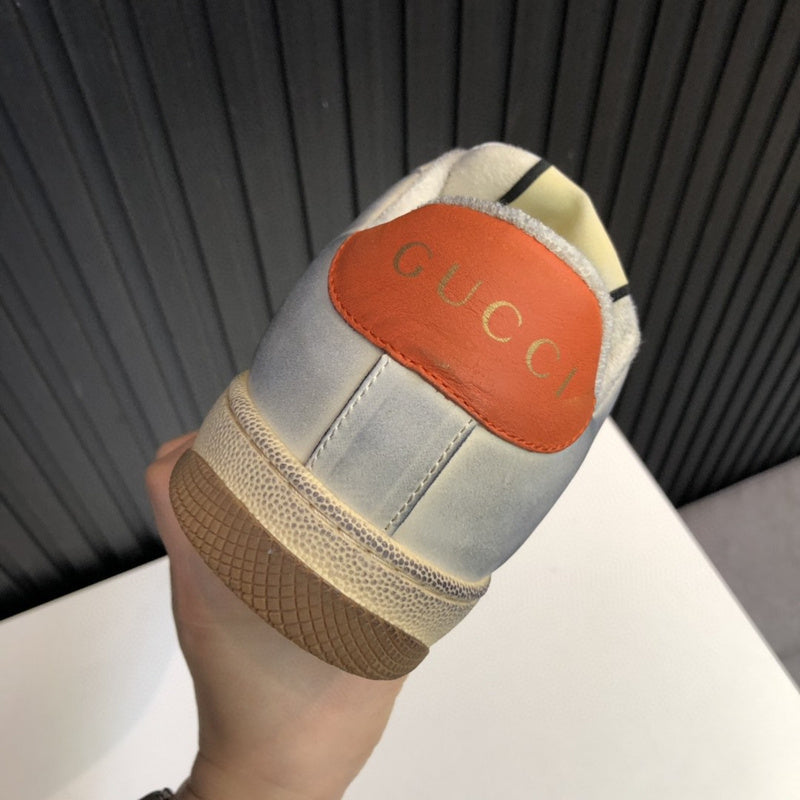 Gucci sneakers detailed view showing premium designer craftsmanship