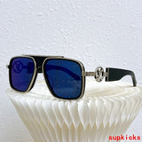 Close-up detail view of Louis Vuitton unisex sunglasses