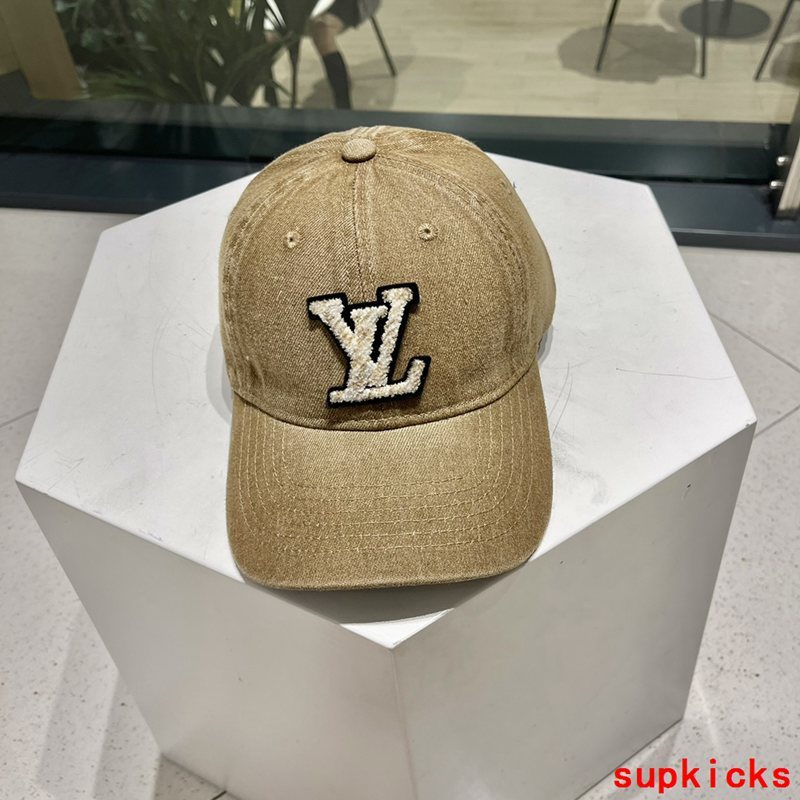 Close-up detail view of Louis Vuitton unisex cap