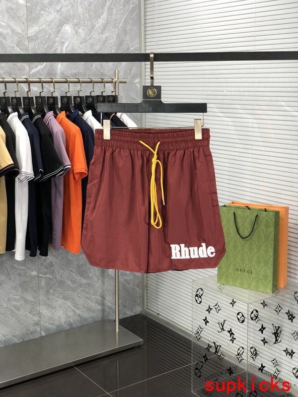 Front view of Rhude luxury clothing with runway-inspired design