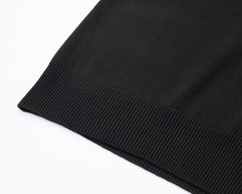 Side profile of Polo cotton polo shirt with monogram-inspired silhouette