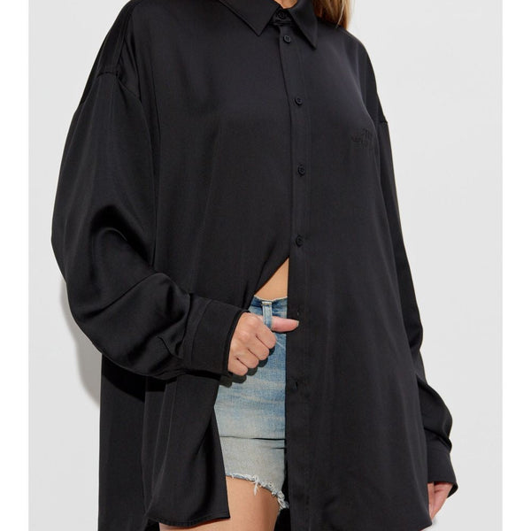Balenciaga Tops? BALENCIAGA Embroidered Logo Shirt for Women Premium Designer Casual Top