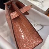 Close-up detail of polished bag design