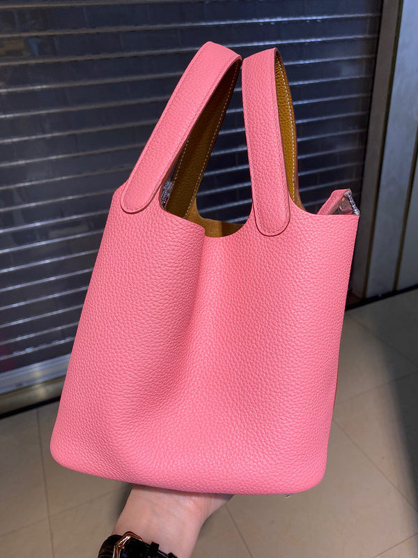 Close-up detail of statement bag design