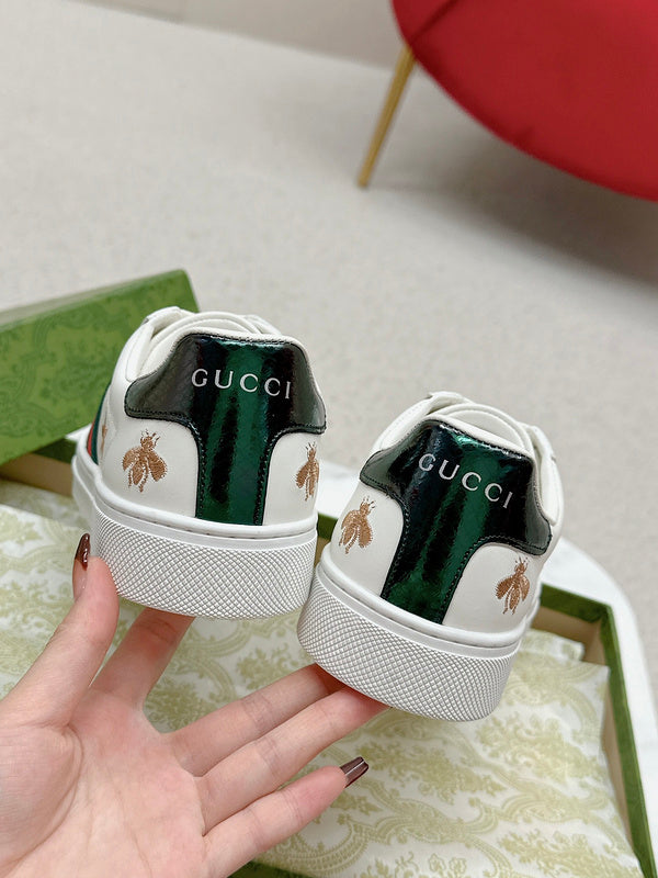 Gucci soft grey luxury sneakers view 9 bold athletic profile