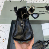 Effortless Faux Leather Handbag - Signature Hardware Accents | Women's Designer-Inspired Purse #341 - back view (image 4) of designer-inspired handbag