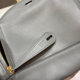 Side view of effortless structured handbag