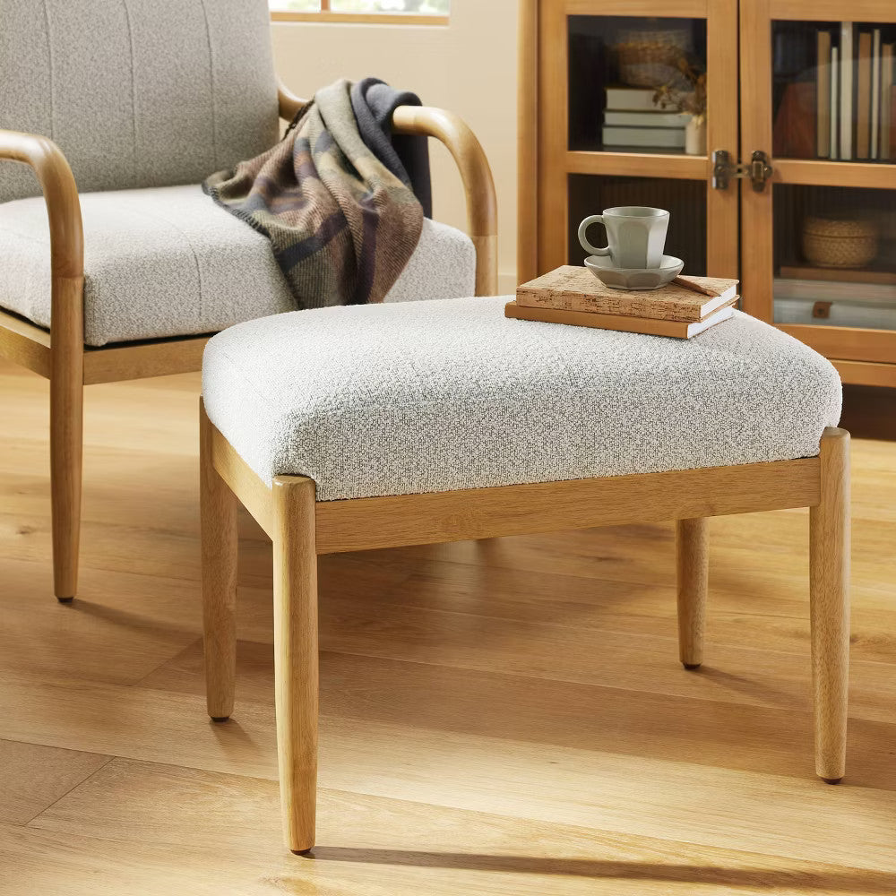 Hearth & Hand W/Magnolia Furniture Ottoman Modern Transitional Bedroom Oatmeal