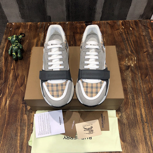Burberry Black High-Top Sneakers - Full Silhouette View