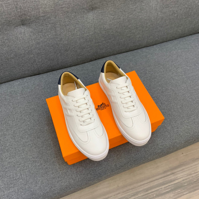 Hermès Chocolate Brown Bow-Detail Flats - Side Profile View