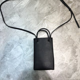 Polished Faux Leather Handbag - Sleek Minimalist Lines | Women's Statement Accessory #1062 - close-up detail shot (image 3) of designer-inspired handbag