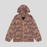 Back view of Louis Vuitton luxury clothing with logo-detail design