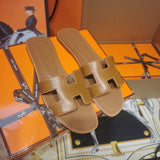 Hermès Red Crisscross Strap Sandals - Detail Shot of Craftsmanship